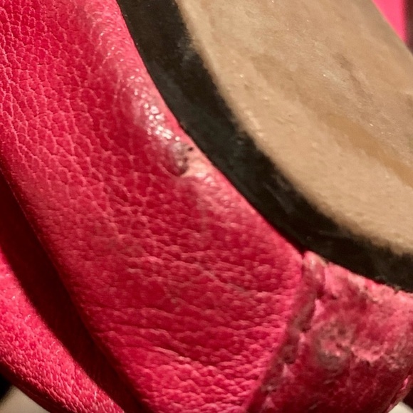 LANVIN red vintage leather ballet flats. Size 8.5 - Picture 5 of 8